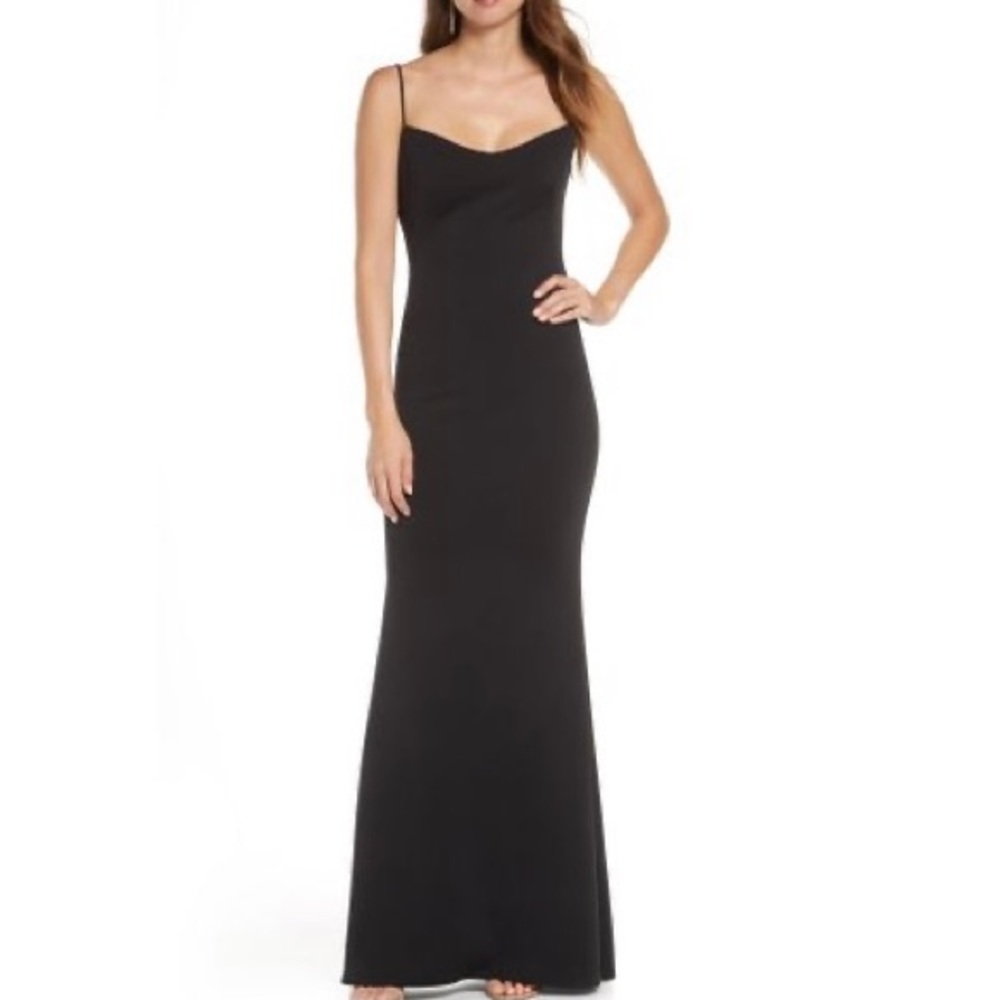 Katie May Black Maxi Slip Dress